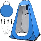 TORIBIO Pop Up Camping Shower Tent, Portable Beach Dressing Changing Room UV/Rain Outdoor Privacy Shelter, UV Shower Enclosur