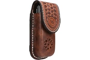 TOURBN Tourbon Multitool Sheath with Belt Loop One-Piece Molded Leather Knife Pouch Holster EDC Belts Organizer Magnetic Closure