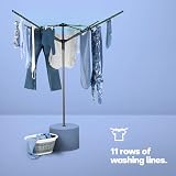 LIVIVO 4 Arm Rotary Washing Line 45M Outdoor Clothes Dryer - Turquoise view 3