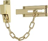 XFORT Polished Brass Locking Door Chain Front Door Security Chain view 4