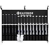 KAVIGOR 15-Bat Baseball/Softball Dugout Organizer - 900D Military-Grade Fabric &amp; Reinforced Hooks, Holds Bats/Gloves on Fence