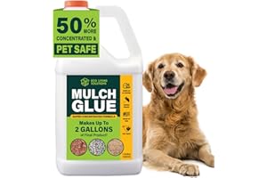 ECO LIVING SOLUTIONS Mulch Glue for Landscaping - Rock & Gravel Binder | Spray Glue for Paver Sealer | Landscape Glue for Mulch & Pebbles | Pet Safe & Plant Safe - 1 Gallon