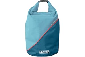 Kurgo Kibble Carrier - Portable Kibble Carrier - Compact Travel Storage - Dog Food Dry Bag - Camping Dog Storage - 5 lb Capacity - Coastal Blue