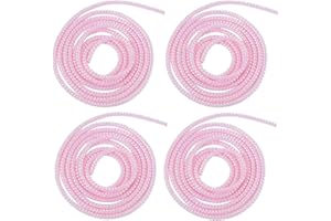 4Pcs Pink Cable Protector Animal Proof Wire Repair, Cord Protector for Pets Headphone Saver Spiral Cable Wrap Strain Relief, 