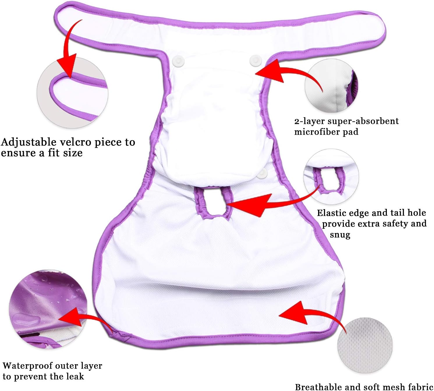 Washable Doggie Diaper Wraps for Female Dogs Comfortable and Stylish