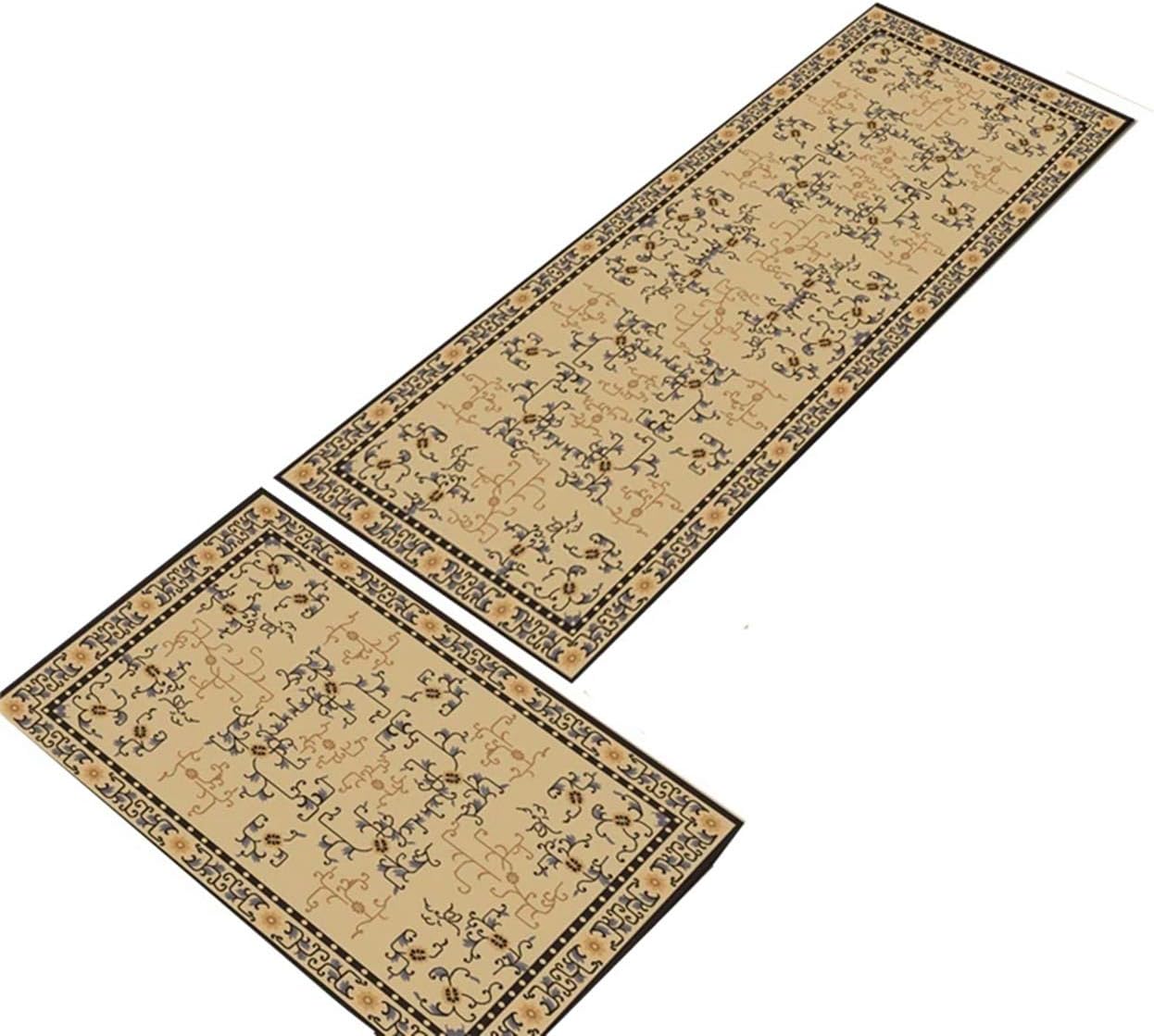 GrandSiri 2 Pc Colorful Flower Floral Floor Rugs Dashing Popular Anti Slip Soft Cushions Pads Set Shower Room Decor Washable Fluffy Foot Gift, Type-04