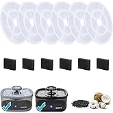 SIBAYS 6 Pack 7" Large Cat Water Fountain Filters Replacement for 2.5Gal/9.5L Dog Water Fountain(FS68) with 4 Layers Filtration System, Made of Coconut Shell Activated Carbon and PP Cotton(Model: L03)
