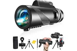 80x100 High Power Monoculars for Adults, Monocular Telescope High Powered with BAK4 Prisms and Tripod, Waterproof Monoculars 