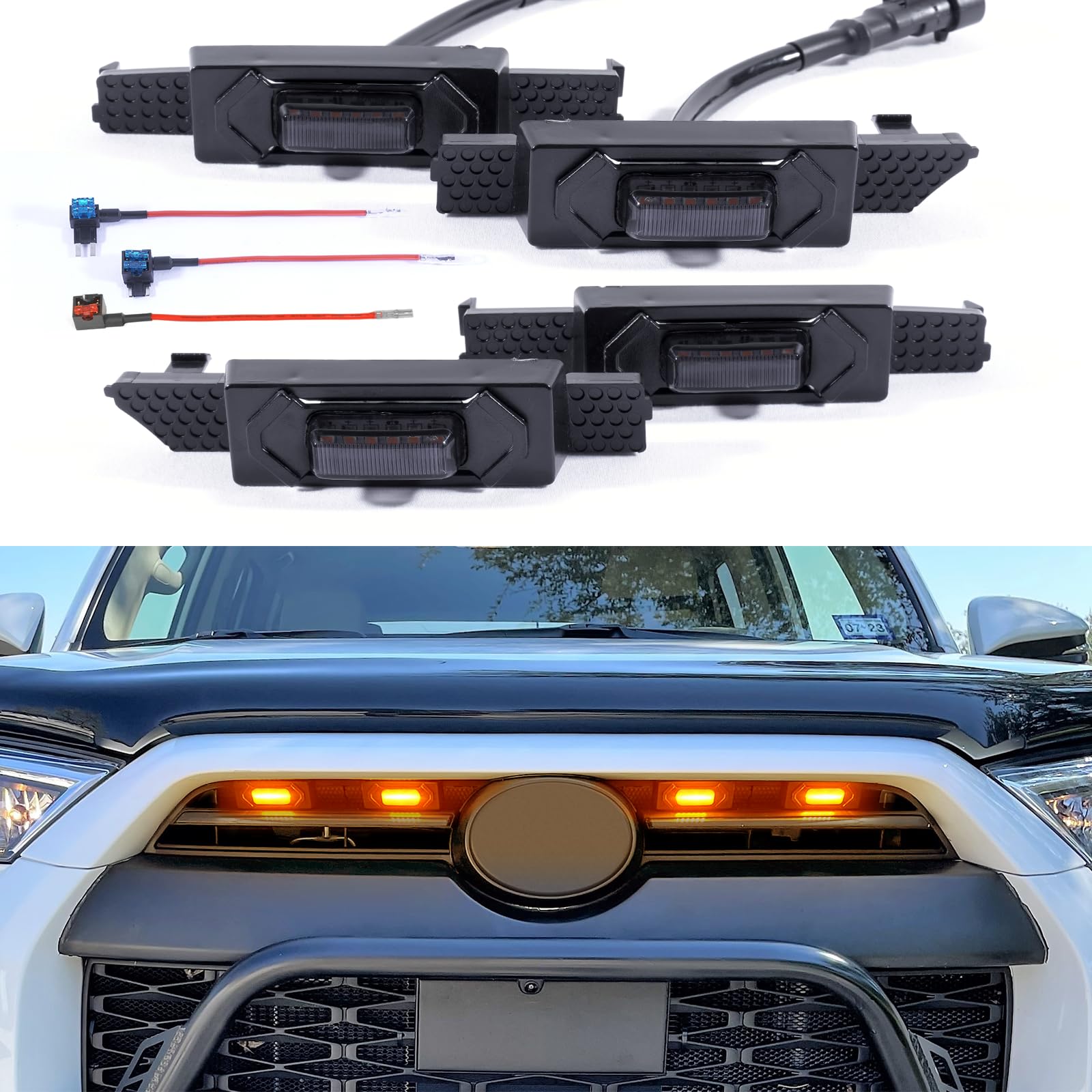 Grill Lights for 2023 Toyota 4Runner Grill Raptor Lights Front Grille