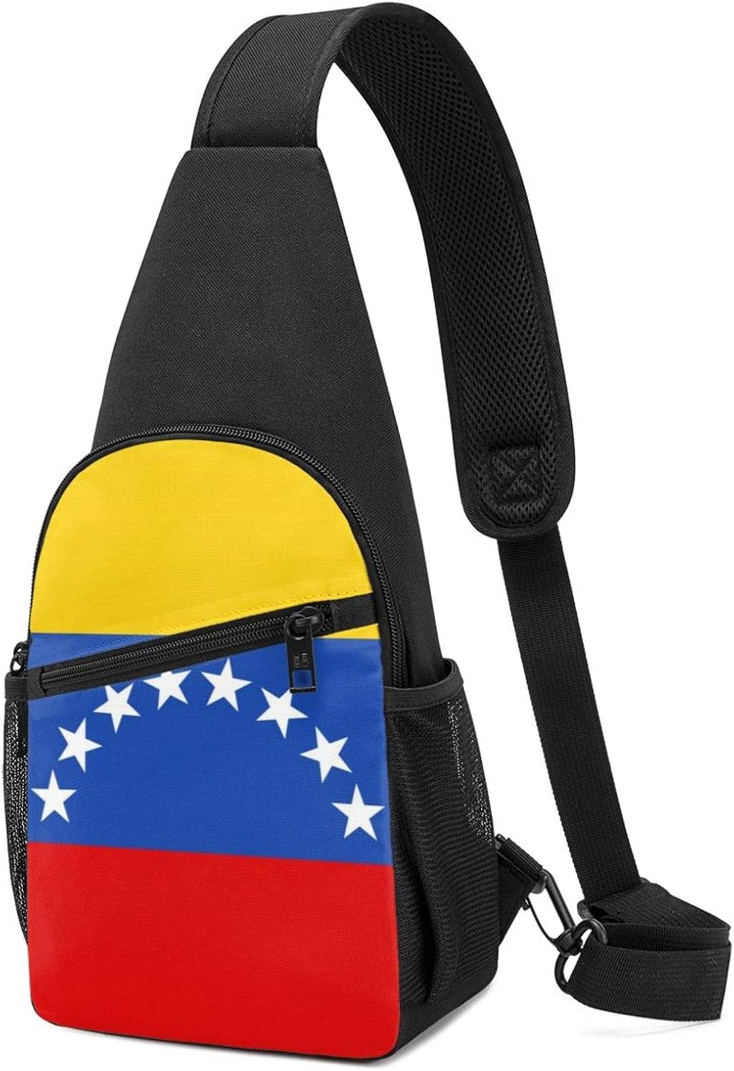 Flag Of Venezuela Printed Sling Backpack,Lightweight Shoulder Chest