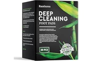 Rantherm Deep Cleansing Foot Pads: Bamboo Wood Ginger Foot Patches for Promoting Daily Relaxation and Sleeping 30 Packs