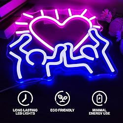 Keith Haring Neon Sign Graffiti Heart LED Signs for