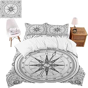 vroselv-home - Juego de Funda de edredón de 4 Piezas, diseño de celosía