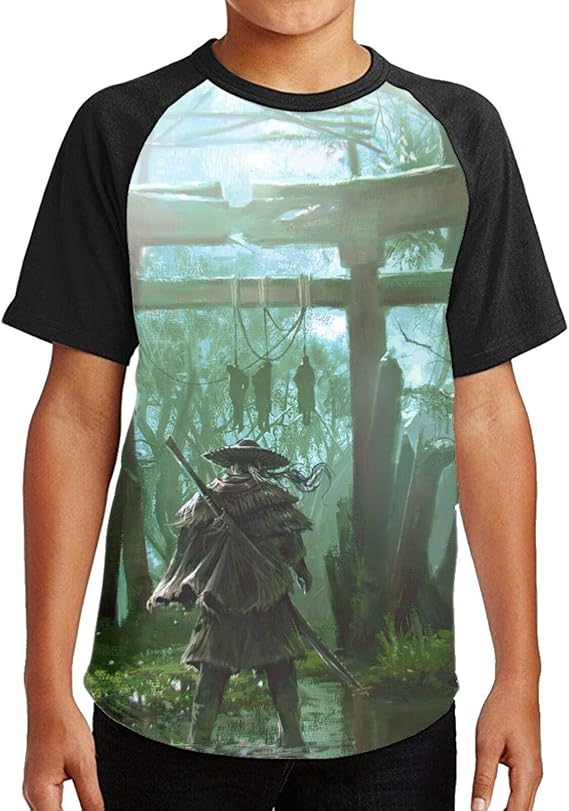 Amazon Co Jp ゴーストオブツシマ 4 高級感 半袖tシャツ カジュアルティーシャツ 通気性 スポーツtシャツ 丸襟tシャツ 涼しい ゆったり 青少年 夏服 トレーニングウェア 通勤 通学 服 ファッション小物