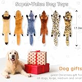 Newthinking No Stuffing Squeaky Dog Toys 6 Pack Long Plush Squeakers view 7