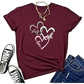 YITAN Women Graphic Tees Casual Soft Cotton T Shirts