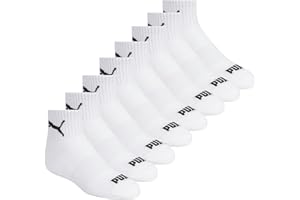 PUMA Boys 8-pack High Quarter Crew Socks, Everyday Wear, Extra Cushion & Arch SupportSocks