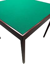 JYW Wooden Folding Poker Card Table Green Baize Heavy Duty Frame view 6