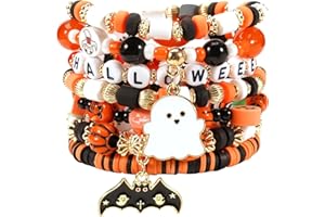 BOOKAY 4th of July Bracelets for Women Girls America Flag Bracelets USA Red White and Blue Patriotic Stretchy Stackable Beaded Heishi Bracelet Gifts Independence Day Jewelry