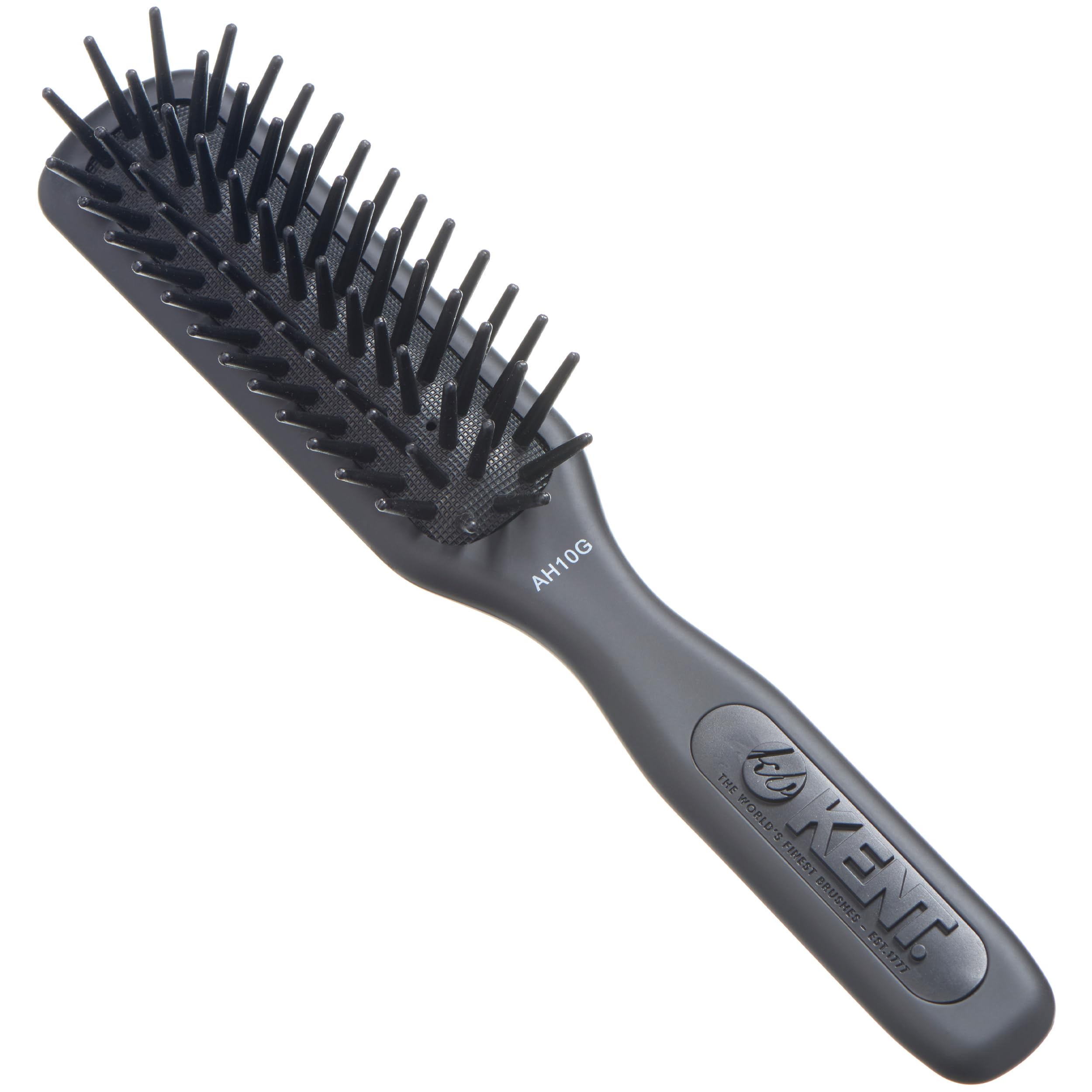 Kent AirHedz Narrow Fat Pin Cushion Base Hairbrush, Grey