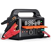 KeenPower 8000A LiFeMnPO4 Jump Starter for All 12V Cars, DC+PD 200W Two-Way Fast-Charging Portable Car Starter (PD Charger NOT Included), 30 Mins Full Charge, Powerful Jump Box w/Large Screen & Light