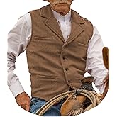 Garqia Clyon Hunting Aged Mens Tweed Vests Herringbone Waistcoats Retro Casual Wedding Wool Business Vests