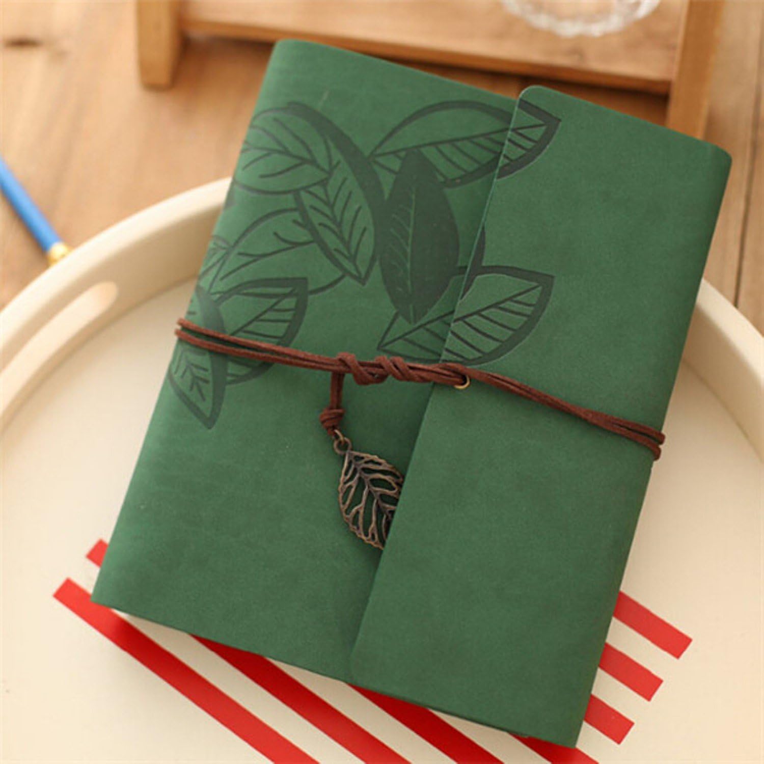 Green Vintage Antique Kraft Paper Photo Albums 30 Sheets Suitable For birthday,wedding,opening Ceremony,business Gifts Leaves Home Decor Young Commemorate