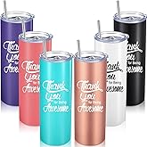 Sieral 6 Sets Employee Appreciation Gifts - 20oz Bulk Motivational Tumblers for Coworkers Boss Team - Thank You Gift for Women Men Inspirational Tumblers with Lid Straw (Assorted Colors)