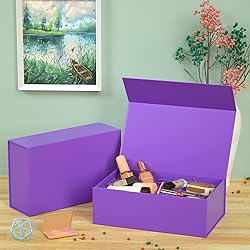 RYDDOY Purple Gift Box, 12x6x4'' Gift box for