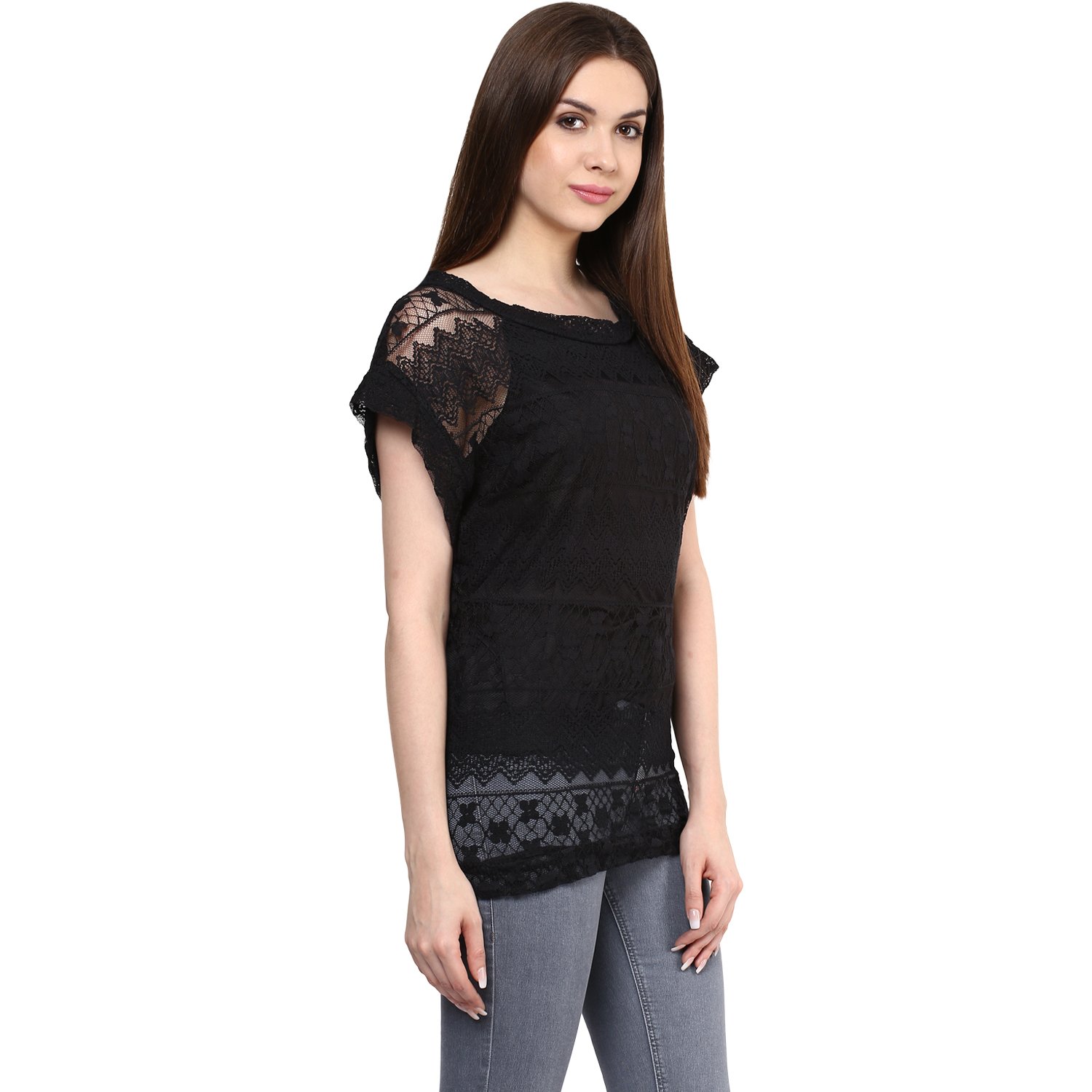 mayra women's net top
