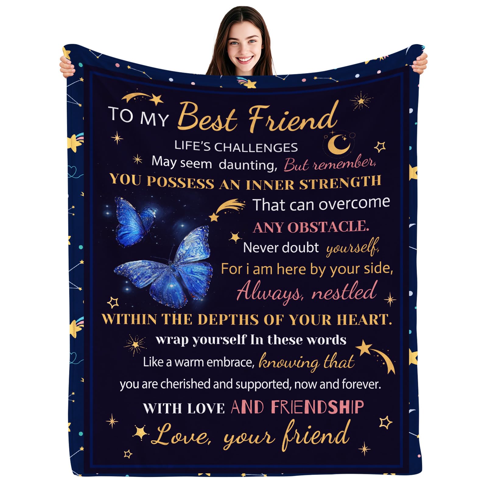 INXENG Best Friend Blanket Butterfly, 40"x50", Best