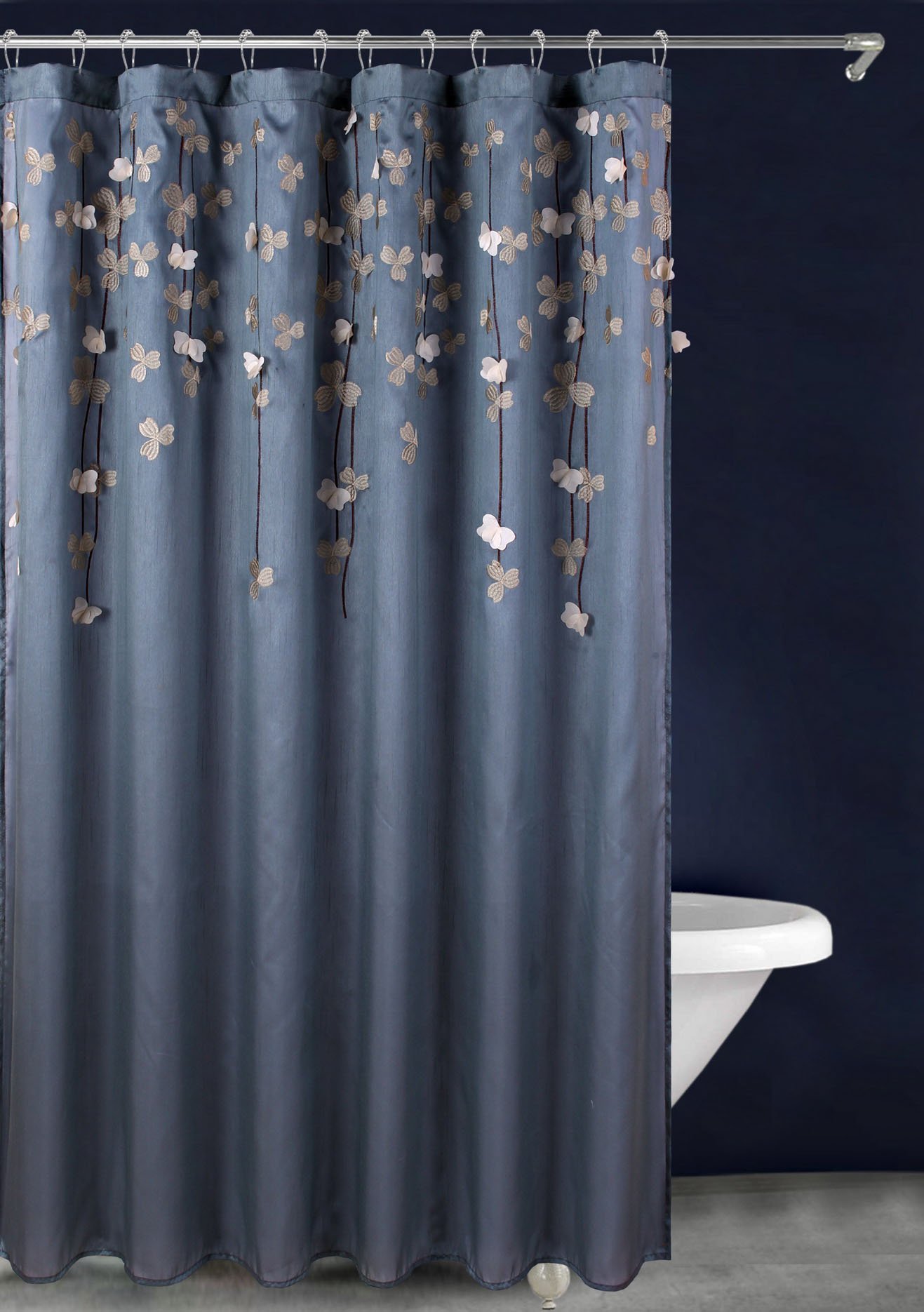Luxurydiscounts Flower Drops Embroidery And 3d Floral Applique