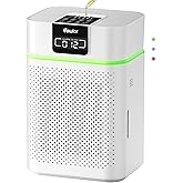 Air Purifier for Home 1800 Ft² Coverage, PM2.5 Monitor & Air Quality Light, Large Bedroom with Essential Oil Diffuser, 15dB Sleep Mode, Timer & Child Lock, Pet Dander Wildfire Smoke Odor Dust Pollen