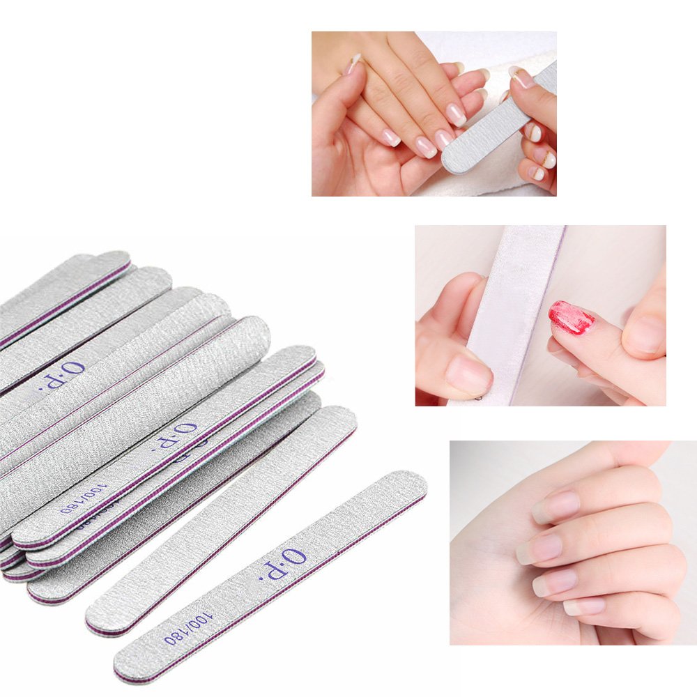 15pcs Professional Nail Files Double Sided Emery Boards for Nail