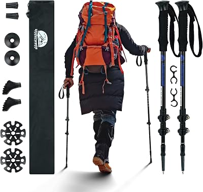 Underwood Aggregator Walking Poles 2 Pack Adjustable Telescopic Hiking Poles