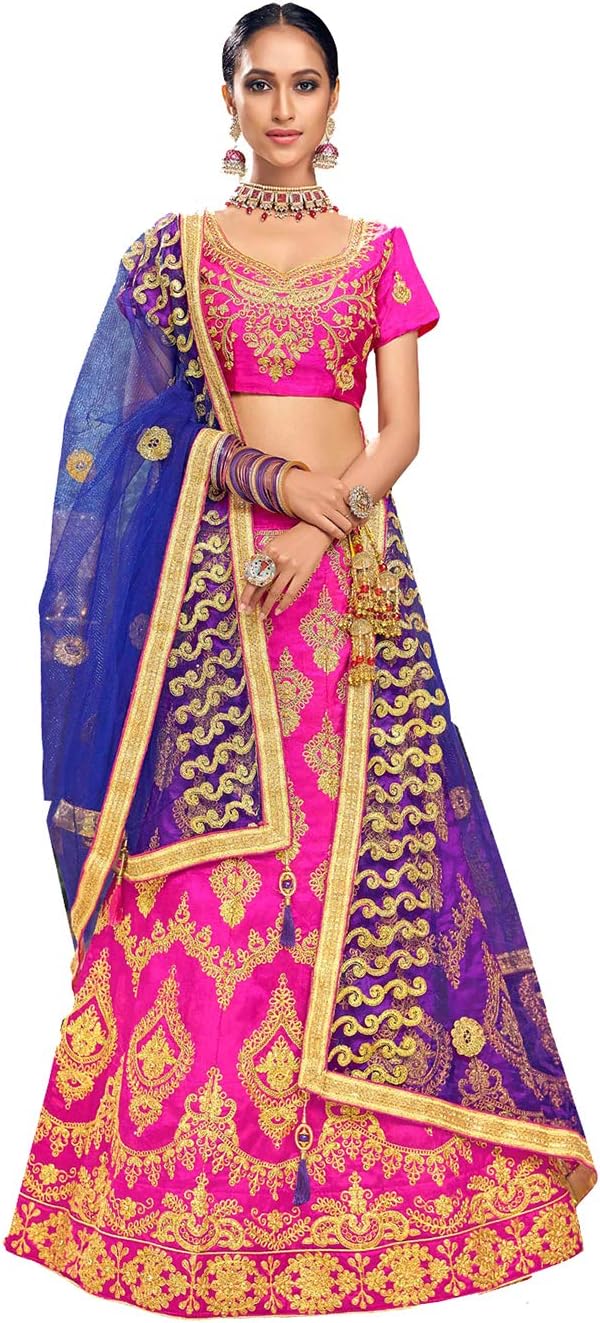 Indian Women Designer Partywear Ethnic Traditional Pink Lehenga Choli. ICW2552-8