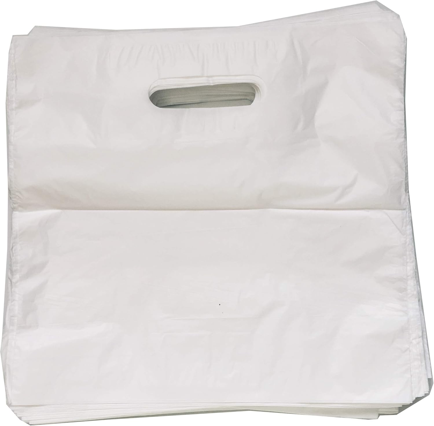 Tezraftaar® White Strong Heavy Duty 'Patch' Handle Party Plastic