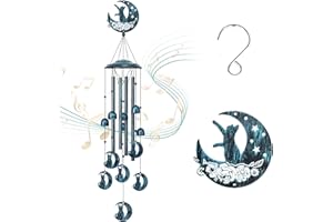 LESES Wind Chimes, Cat Memorial Wind Chime for Outside Cat Lover Gifts for Women Grandma, 35" Sympathy Wind Chimes Outdoor Clearance Home Garden Decoration Windchimes for Yard, Patio