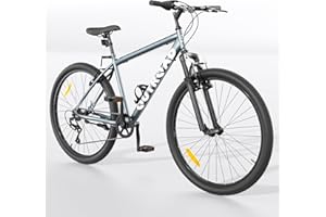 Max4out 26 inch Mountain Bike 7/21 Speeds Lightweight Cycling Bicycles, Dual Disc/V Brake,Metal Frame Bicycle for Men and Women, Adult Racing Bike, Road Bike(Blue/Grey/Black/Red)