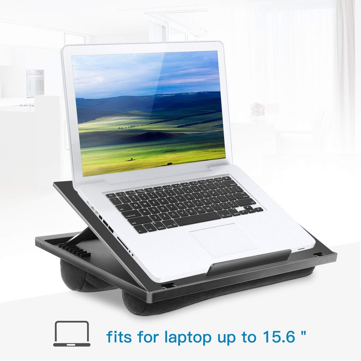 Adjustable Lap Desk - with 8 Adjustable Angles & Dual Cushions Laptop Stand for Car Laptop Desk, Work Table, Lap Writing Board & Drawing Desk on Sofa or Bed by HUANUO : Office Products