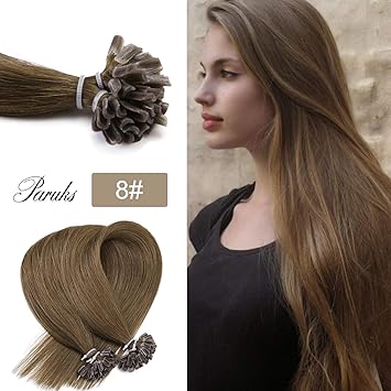 Amazon Com Paruks Pre Bonded Keratin Nail Tips U Tip Human Hair