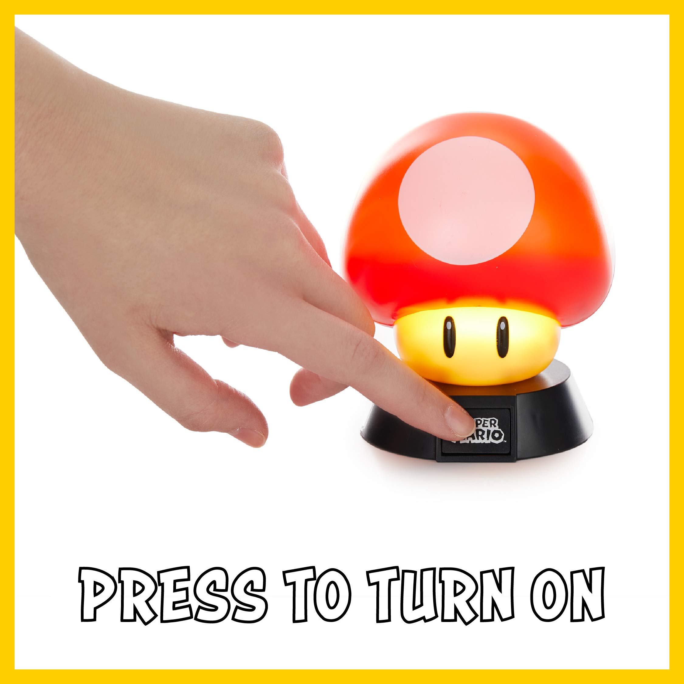 Paladone Super Mario Bros. Mushroom 3D Night Light - Decorative Lamp Collectible