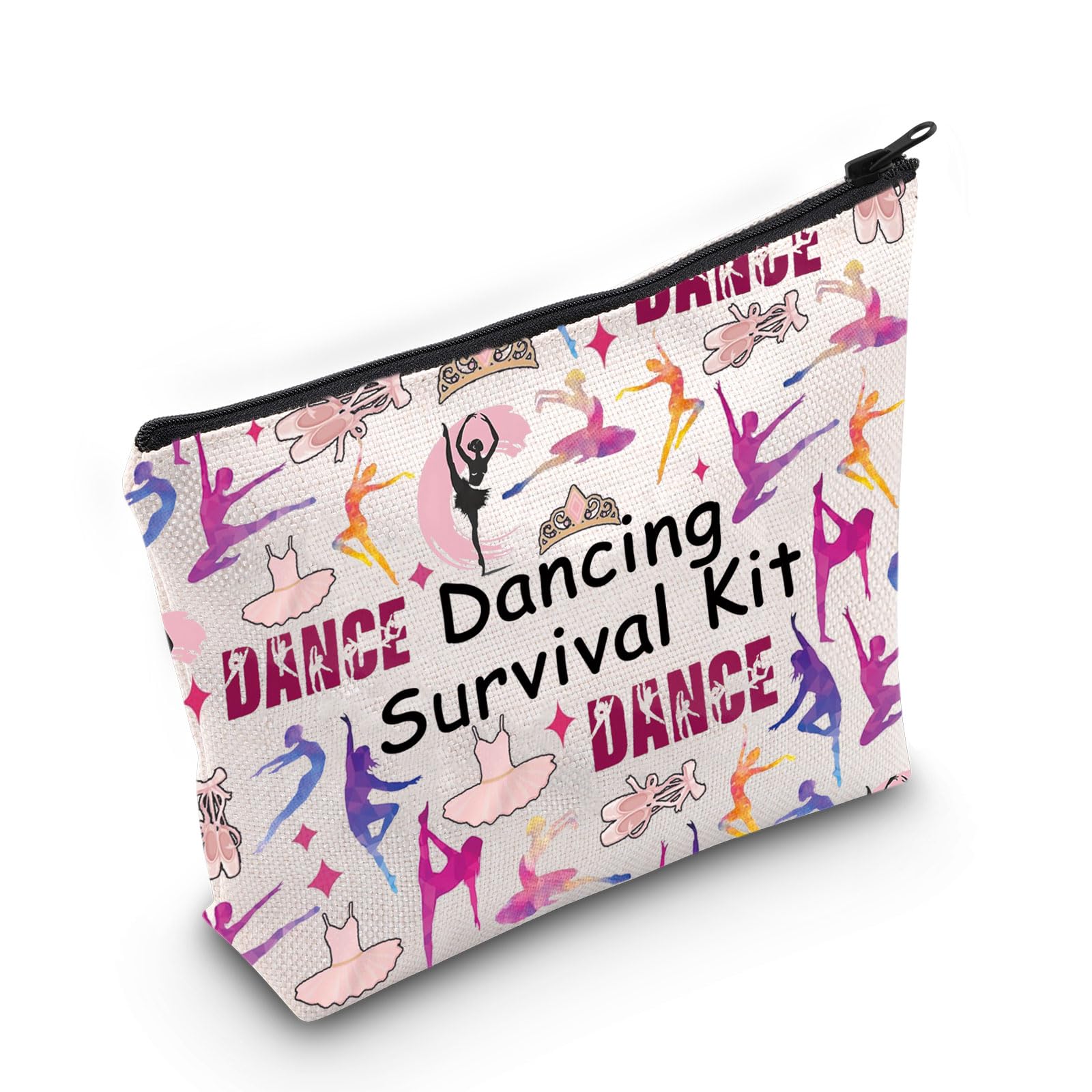 Dancer Gift Dancing Survival Kit Dancing Girl Zipper Pouch Makeup Bag Recital Gift (Dancing Kit UK)