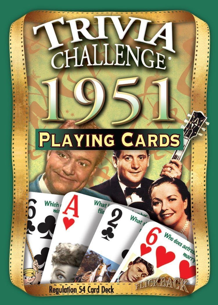 1951 Trivia Playing Cards: Great for Birthday or Anniversary