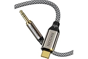 USB C to 3.5mm Aux Cable,2FT/0.6m Silver-Plated Copper Core Type C to 3.5mm Headphone Car Stereo Cord Compatible with iPhone 