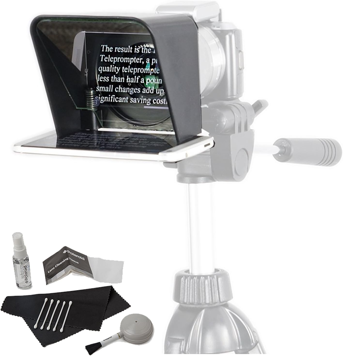 Parrot Teleprompter Version 2 Portable Teleprompter for Smartphone with Cleaning Kit