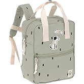 L&auml;ssig Unisex Kids Happy Prints Luggage - children's luggage (pack of 1), Olive, 28cm, Children's backpack with chest strap