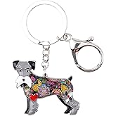 DOWAY Cute Enamel Dog Keychain Keyring Pets Dog Keyrings for Women Purse Bag Accessories Charms