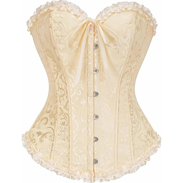 Lmdudan Vintage Renaissance Corset Tops for Womens Lace Up