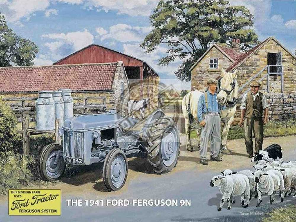 Empireposter Trevor Mitchell - 1941 Ferguson Grey - Blechschilder Nostalgie 20x15
